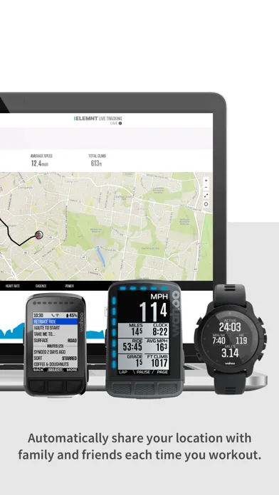 Tangkapan layar Wahoo ELEMNT Companion